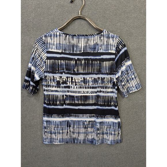 Snoskins Top Womens Medium Abstract Tee Layer T-Shirt Athletic Active Stretchy - Picture 5 of 10